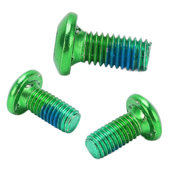 12 st M5x11,5 mm Cykelskivbroms Rotorbultar Skruvar Legering Skivrotor Skruvar för Mountainbike Grön, 12 st/set