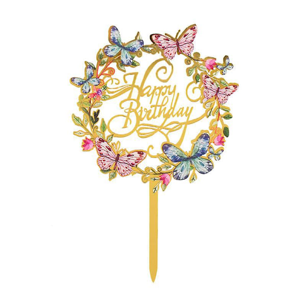 Love Monogram Blomsterkrans Tårta Topper - Set om 5 Rosa Ros Monogram Toppers för Bröllopstårtor