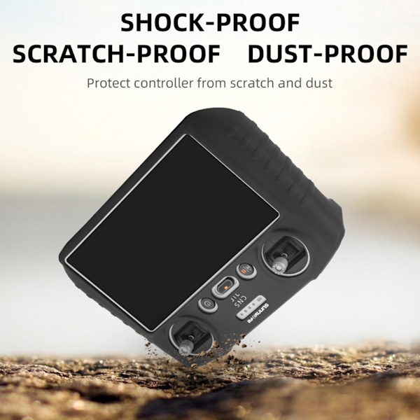 Drone Controller Silikonetui til Mini 3 Pro Anti Scratch Støvsikker Blød Silikon Drone Controller Beskyttelseshylster med Hætte Grå