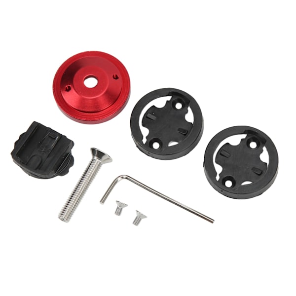 Cykelcomputerholder CNC Anode 28,6 mm forgaffeldiameter 304 rustfrit stål skruer cykelstam headset cover mount rød