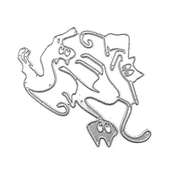 Kissat Metalliset Leikkausmuotit Sapluuna Scrapbooking DIY Albumi Leima Paperikortti Kohokuviointi Sisustus Askartelu