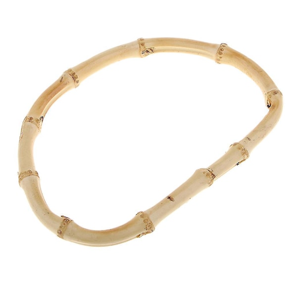 DIY Naturlig Bambu Trä Handväska Väska Handtag Ersättning Hantverk