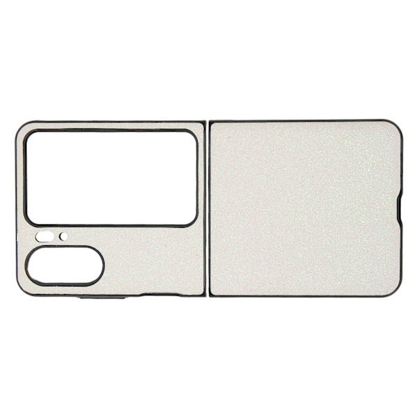 Foldbart telefontaske ABS beskyttende skinnende telefoncover Anti-drop-etui til Find N2 Flip White