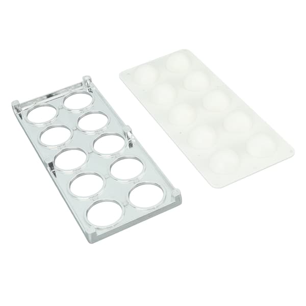 Ravioli Maker Press 10 hål Järn ABS Hållbar Fyrkantig Ravioli Maker för Hem Dumpling Making Silver