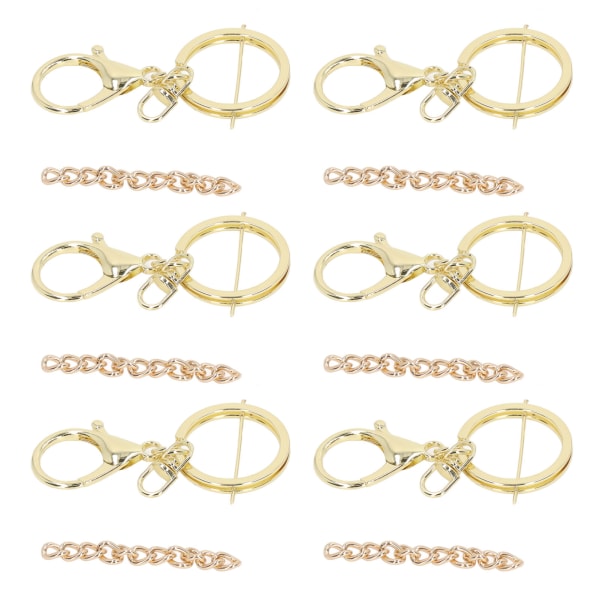 Nyckelringskit 30st Ringar 30st Kedjor Stabil Slitstark metall Ofta använda Nyckelringar för nycklar Lanyard Smycken Guld