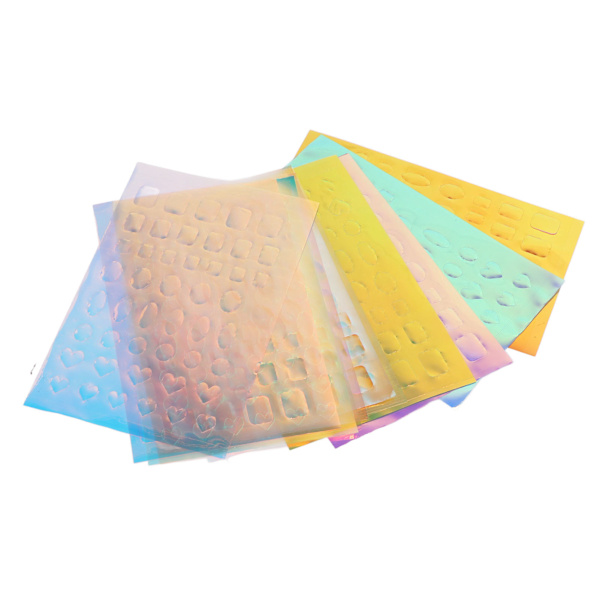 11 ark Nail Art Stickers Glitter Laser Färgglad Multi Shape självhäftande gratis Nail Art Decoration Decals Set
