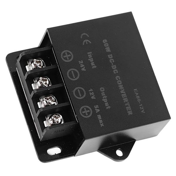 Bilelektrisk omformer 5A 24V til 12V DC til DC elektrisk strømtransformatoradapter for kjøretøy