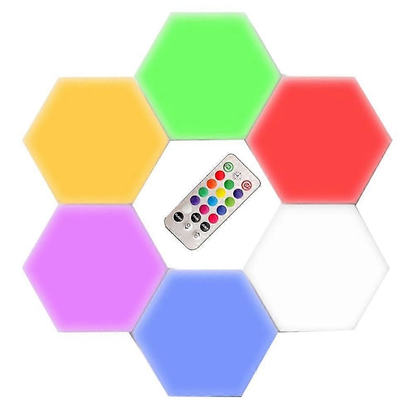 Vägglampor Vägglampa Touchlampor Smart Lampa Gaminglampor Modulära Hexagonlampor Honungskakelampa