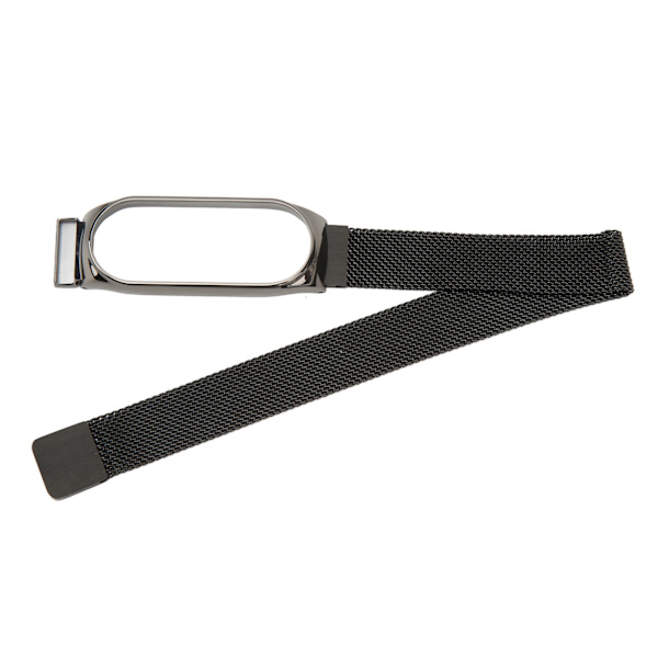 Klokkestropp for Xiaomi Smartwatch 304 Rustfritt Stål Klokkebånd Erstatning Metall Armbånd Magnetisk Svart for Mi Band 6 5 4 3