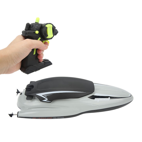 RC Racing Båt Vanntett ABS Anti-Drop Raskere Kjøring Stabil Ytelse Fjernkontroll Båt 2 Batteri Grå