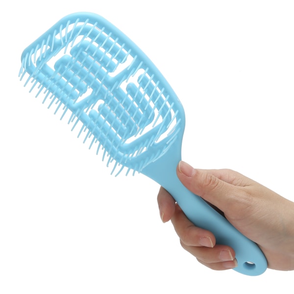 Unisex hårbørste langt kort krøllete hår Massasje kam hårstyling børste Blå