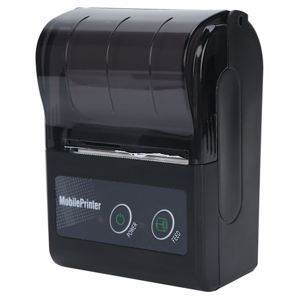 Bluetooth Termisk Kvitteringsprinter Bærbar Billet Pass Regning Mini Etiketmaskine 100‑240VUS Stik