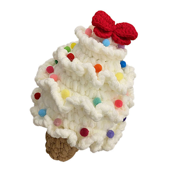 Joulukuusen virkkaussetti aloittelijoille All in One Cute Christmas Tree Knit Diy Kit Type 2