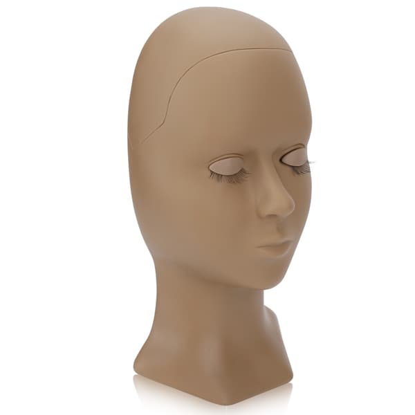 Øyenvippeforlengelse Mannequin Hode Avtakbare Øyelokk Høy Simulering Silikon Vippetrening Øvelseshode Kaffe