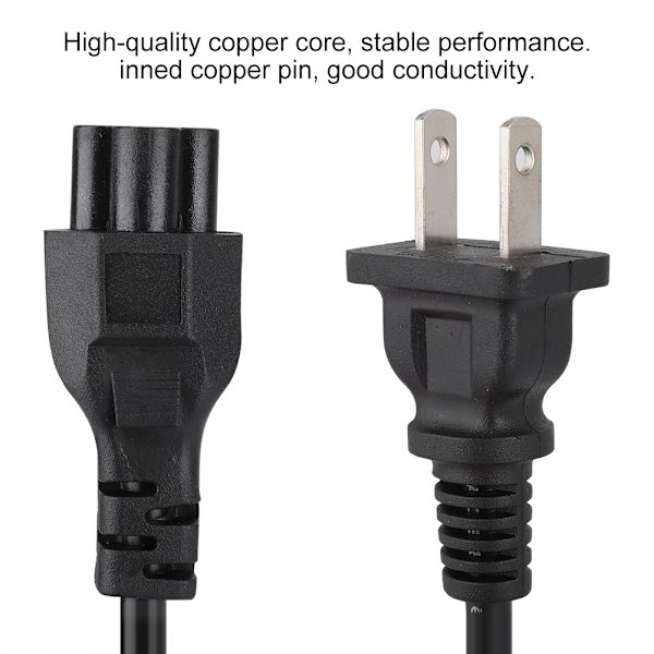 1,2 m 3-huls blommeformet hale universal strømkabel til husholdningsapparater US 100-240V