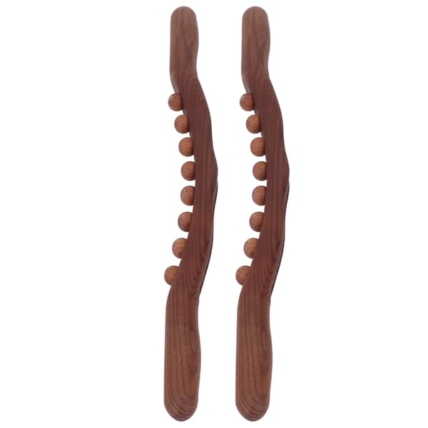 2 stk. træskrabestok 8 massagedutter Stor kontakt Multifunktionel træ Gua Sha-stok til rygkropsmassage