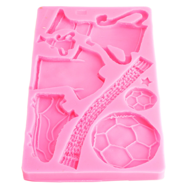 Fodboldtrofæ Silikone Fondantforme Tøj Sko Kage Chokoladeform DIY Bageform Pink