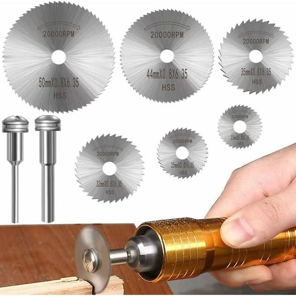 CHOYCLIT 6-pack roterande sågblad för cirkelsåg, stål med 1/8\" chuck för borrmaskin