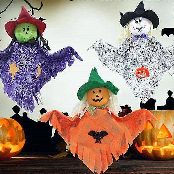 Halloween-koriste kurpitsa lepakko variksenpelätin nukke koristeisiin ovenripustin etukuistille kummitustalon riippuva sisustus oranssi kurpitsa