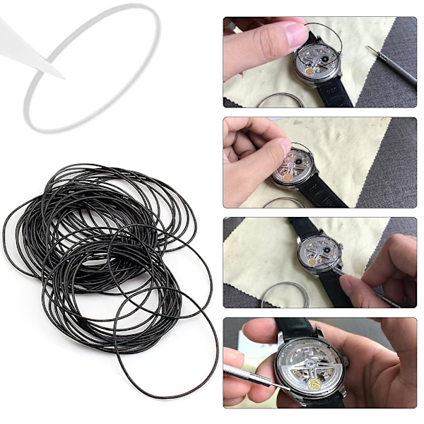 950 st O-ring Watch Back Packning Gummitätningsbrickor Set Ersättning 12-30 mm 0,5 mm