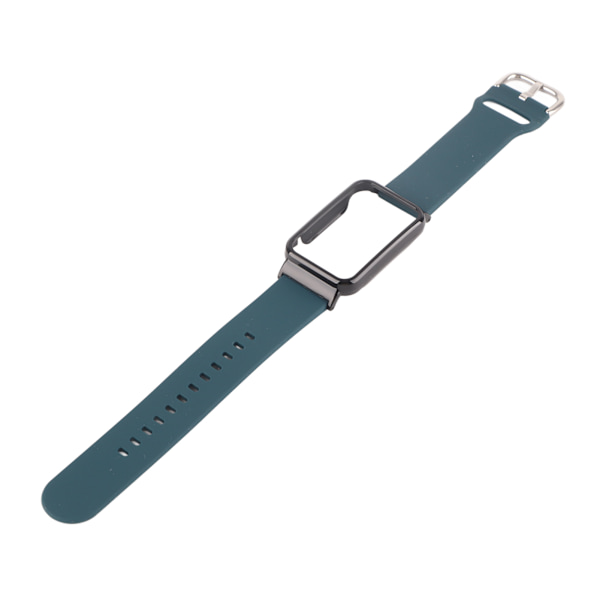 Silikonarmband för klockarmband med skyddande case som ersätter tillbehör Passar för Mi Band 7 Pro Midnight Blue and Black Case