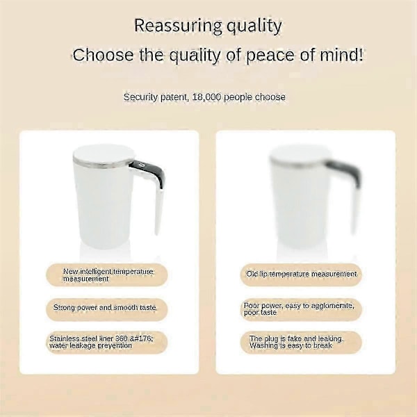 380ML Mini Sähköinen Kahvin Itsesekoittava Muki Digitaalinäytöllä Kahvimuki USB Ladattava Automaattinen Magneettinen Kuppi Teelle