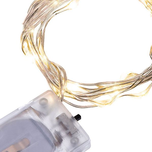 12-pack Fe-ljus ljusslingor Vattentät Batteridriven LED Varm Ljus Koppartråd Fe-ljus ljusslingor 6,6ft 20 Ljus