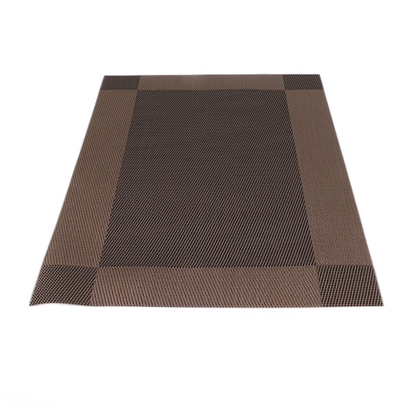 10-pack bordstablett set kaffe brun PVC värmebeständig halkfri 30x45cm tvättbar mattillbehör för bord kök