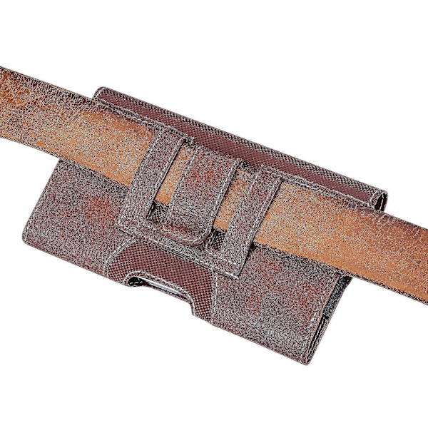 Herr PU Läder Telefon Väska Bältesklämma Holster XXL Svart