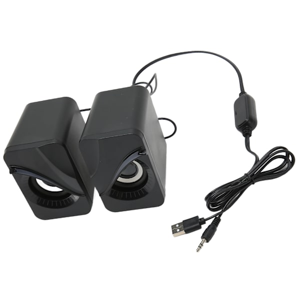 Datorhögtalare USB driven trådbunden volymkontroll Mini Desktop-högtalare med RGB-lampor för hemarbete