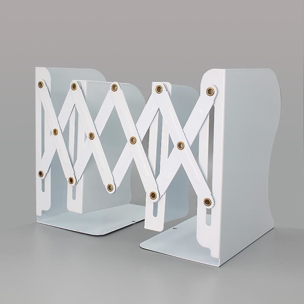 Justerbare metallbokstøtter for skrivebord og hylle - Utvidbart magasinholderstativ opptil 48 cm