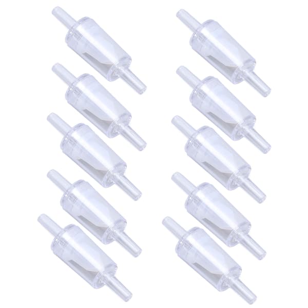 10 st Backventil 4mm PP Luftpump Akvarium 1 Vägs Vattenstopp Backventil för Akvarium Vit