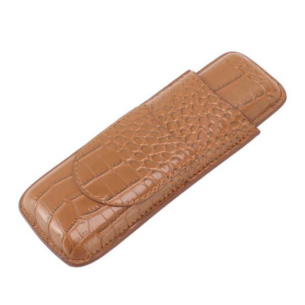Cigar Case Soft Touch Slitstarkt Bärbart Läder Cigarrhållare för Resor Utomhus