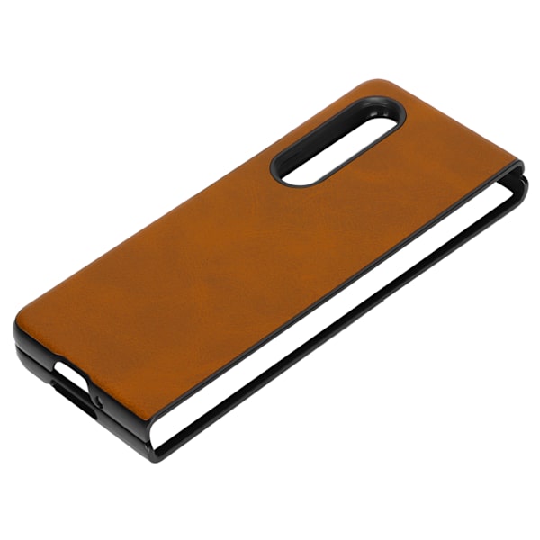 Läderfodral för Samsung Galaxy Z Fold 3 Mobiltelefon Anti Scratch Shockproof CoverBrun