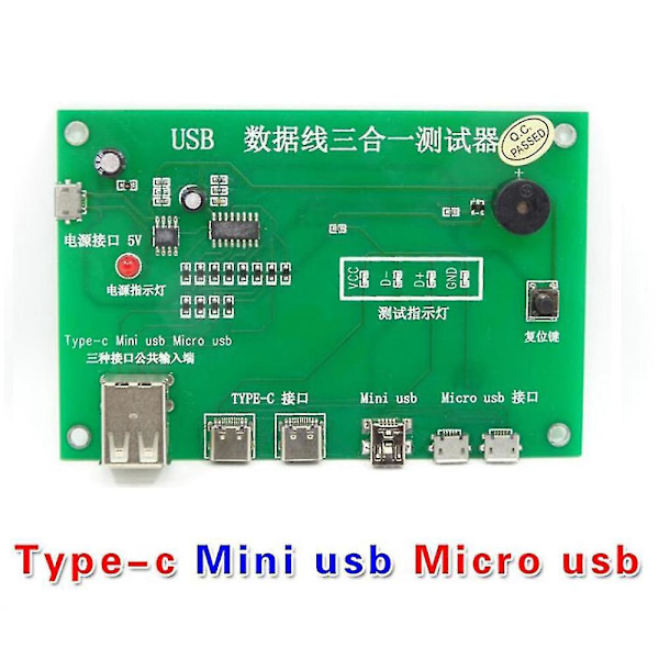 USB Kabel Tester, Data Wire Test Fixture Præcis Type-c/mini Usb/-usb USB Kabel Tester Opladnings Cab-DT