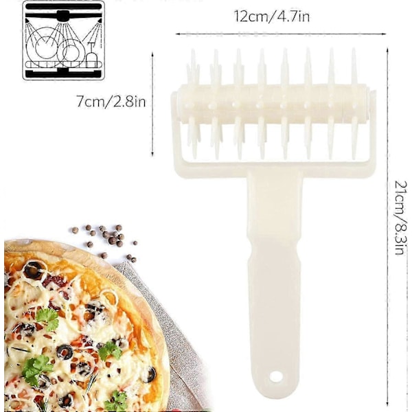 DIY Plast Tårtbröd Hålslagare Pizza Nålroller för Att Göra Kakdeg, Pizzabotten, Pajdeg, Etc_SZXM