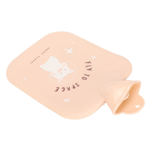 Varmtvandsflasketaske Cute Cartoon 1300ML Sikker eksplosionssikker Reducer smerte PVC Varmtvandstaske til piger Pink