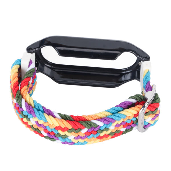 3 i 1 watch Case Byte av watch Case för Mi Band 7 Färgglada band Svart skal