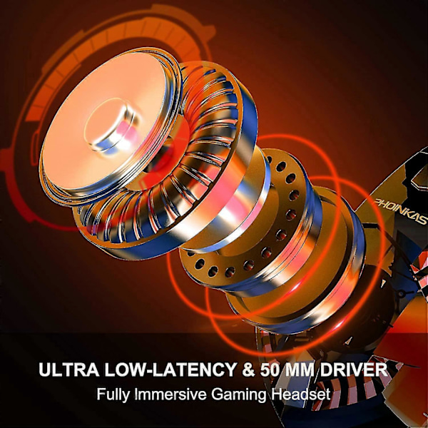 Bluetooth Trådløse Hovedtelefoner med Mikrofon til PS4, Xbox One, PC - PS5 Gaming Headset Blå