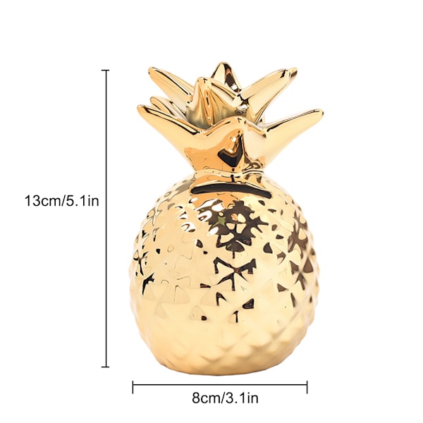 Keramisk ananas spargris söt spargris prydnader ananas sparbössa heminredning