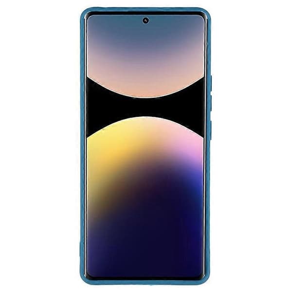 Bulk Buy Compatible with Xiaomi Redmi Note 14 Pro 5G Case Straight Edges Soft TPU Matte Phone Back Cover Azure