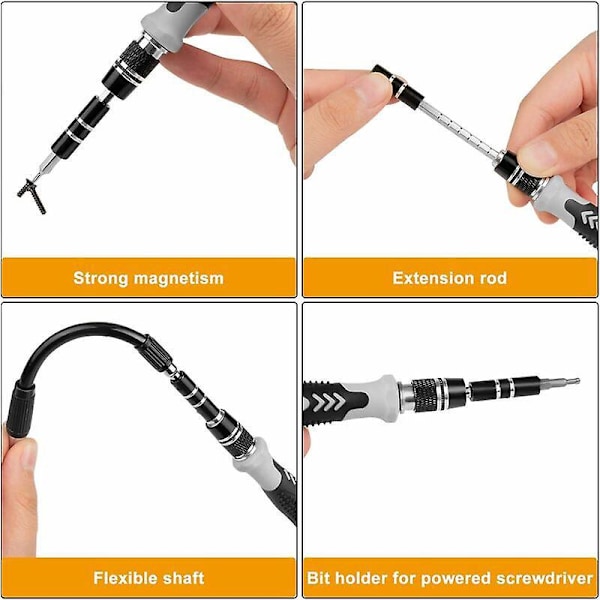 135 i 1 S2 Precisionsskruvmejselset DIY Reparationsverktyg med Magnetisk Minneskit för Reparation av Laptop iPhone PC Macbook Xbox (S2 Skruvmejsel)