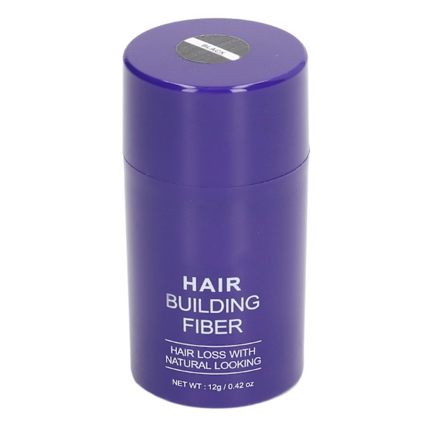 Håråteruppbyggande fiber örttextrakt långvarig bärbar mild hårpåfyllningsfiber för resor familj 0,4oz svart