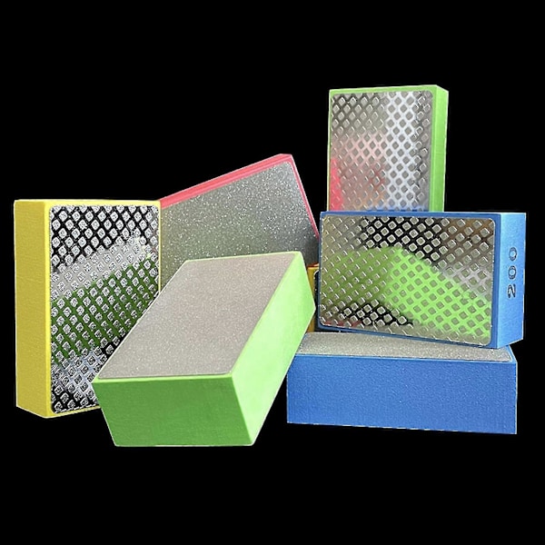 Diamant Handpoleringspad 4 st 9x5,5cm Kornstorlek 60# 100# 200# 400# Slipplattor4