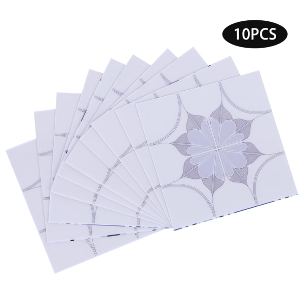 10st/ set 10x10cm Vackert kakelklistermärke Hem Kök Badrumsgolv Väggdekoration