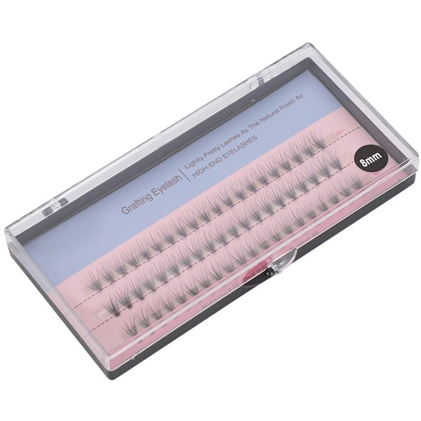 60 st Individuella Falska Ögonfransar Kluster 0.05mm Falska Fransar Förlängningsverktyg 8mm