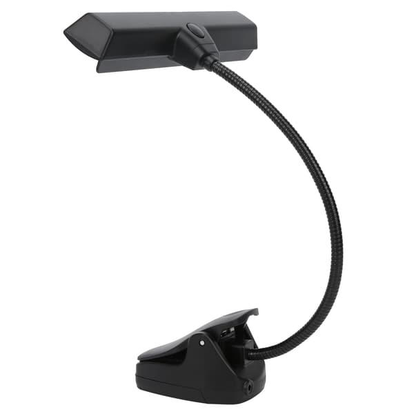Notestativlys LED Clip-On Oppladbart Justerbart Hals Profesjonelle USB Skrivebordslamper