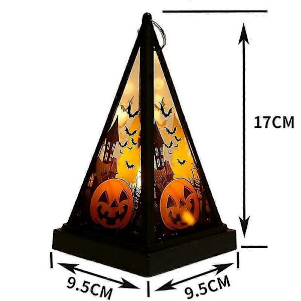 Halloween LED Lysestake Lampe Gresskar Lys Anheng Fest Skrivebord Rekvisitter Ornament Gave 3 stk blandet farge