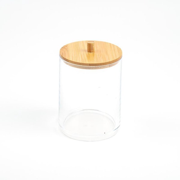Vatrondelholder, makeupfjerner, opbevaringsboks, toilet, transparent opbevaringstank, rund 9,7 * 9,5 cm