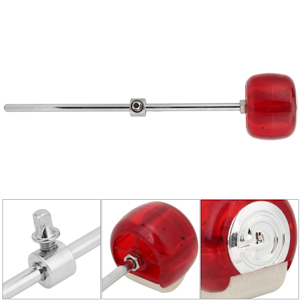 WC42 Rummun lyömäsoitin Vaihto-osa Rumpusetti Vasara Beater Punainen